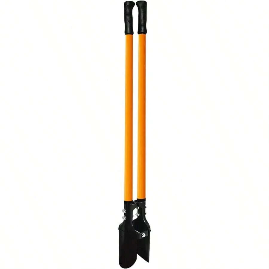 Post Hole Digger Tool, Heavy Duty Post Hole Digger With Fiberglass Handle, 58 Inches