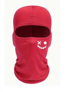 Musion 1pc Halloween Smile Face Print Ski Mask Balaclava Face Mask For Men Women UV Protection Windproof Scarf For Snowboard Motorcycle Skull Skeleton