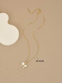 1pc Fully Rhinestone Encrusted Butterfly Stainless Steel Luxury Necklace For Women
