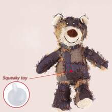 1 件猫/狗爱好者礼物和狗/猫妈妈爱宠物毛绒咀嚼娃娃，狗爱好者和狗妈妈爱玩偶，带有熊设计，吱吱作响，牙齿清洁，适合柯基犬，斗牛犬爱好者和狗妈妈爱，中型狗爱好者和狗妈妈爱