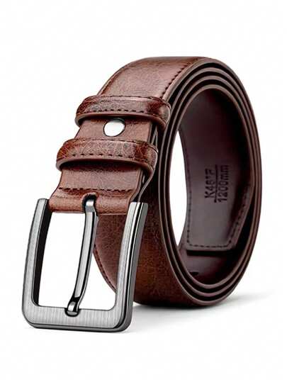 1 条简约优雅的商务男士带扣腰带，适合日常工作和派对，是送给男士的绝佳礼物