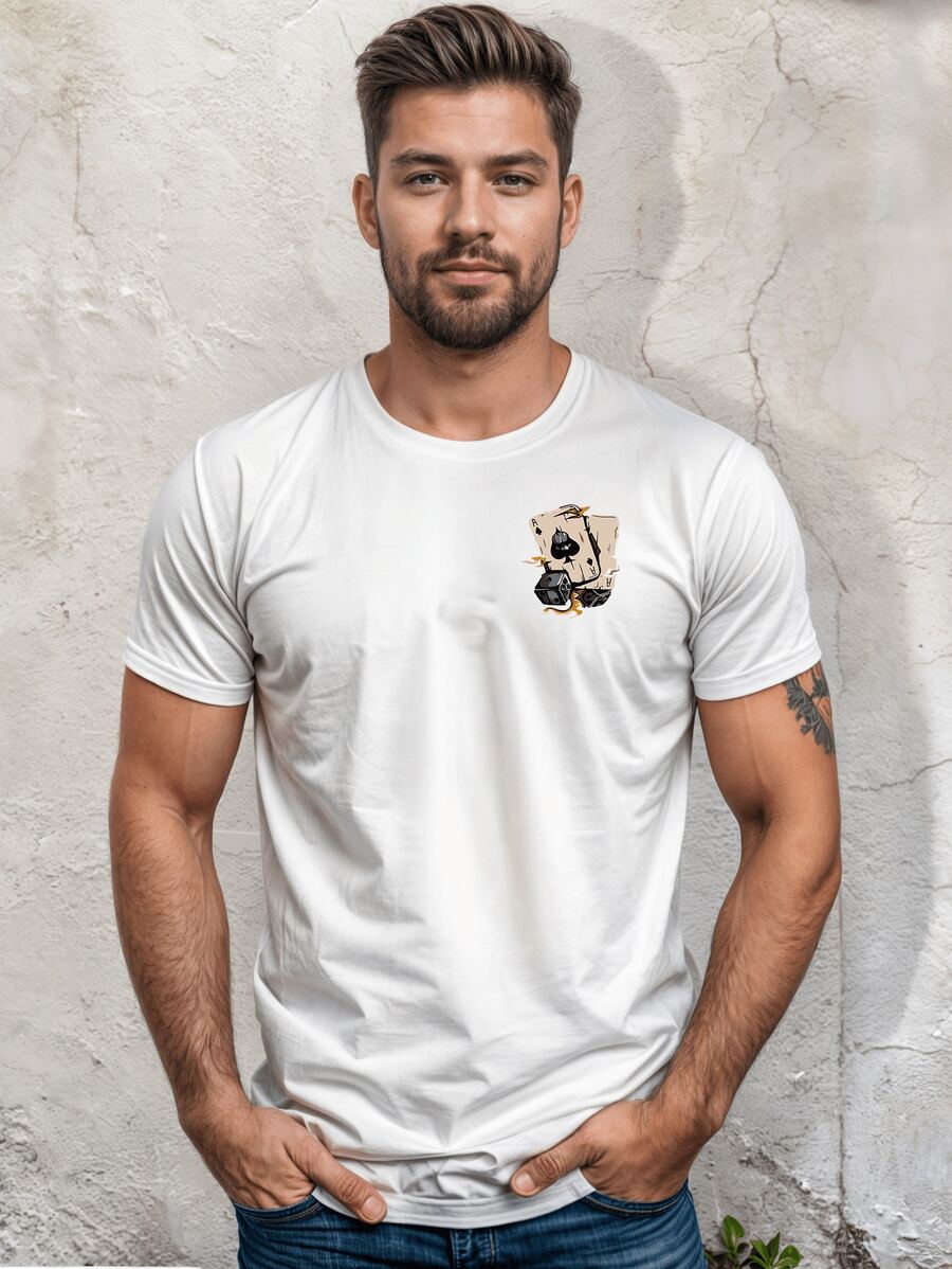 Camiseta Algodão Pôquer Unissex Camisa Anime Tshirt Vestuario Estampado