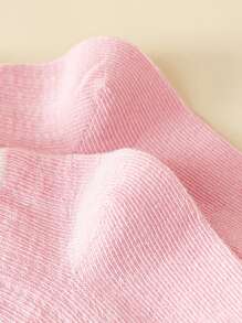 5 Pairs Girls' Korean Style Cartoon Bunny Pattern Breathable Lace Trim Princess Socks, Spring/Summer