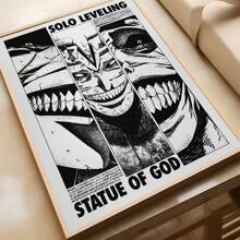 1 件无框墙面艺术海报流行 1 件 S-Solo L-Leveling 海报自粘艺术防水纸贴纸咖啡馆酒吧房间墙壁装饰可选框架