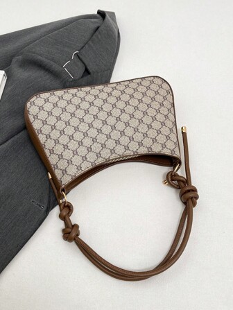 Bolsa Floral Retrô de Grande Capacidade para Mulheres, Casual Versátil na Moda