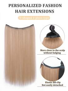 1. 直发假发，夹式设计，自然发质，带挑染 - 彩色 - 查看 6