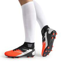 Botas de fútbol para hombre, zapatillas de entrenamiento profesionales de primera calidad, tacos profesionales, tacos con cordones, zapatillas de fútbol - Naranja - Ver 9