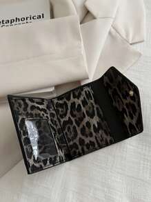 Fashionable Leopard Print Mini Card Holder Wallet For Women Wallet Mini Wallet Purse Wallet Card Wallet Wallet - Multicolor - View 4