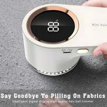 Fabric Shaver, Electric Rechargeable Depiller, Sweater Fuzz Shaver, Sweater Pill Remover, Clothes Lint Remover, Furniture Defuzzer - Multicolor - View 5