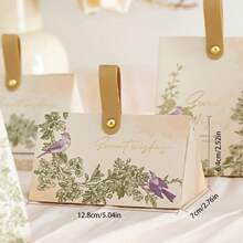 5 Stücke kreative chinesische Vogeldesign Hochzeitsbevorzugungsbox, Geschenkbox für Süßigkeiten, Schokolade, Präsente Verpackung