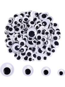 30pcs/100pcs Self-Adhesive Googly Eyes, Suitable For DIY Crafts And Party Decorations - Black And White, Easy To Use, Decorative Plastic Material, No Electricity Required