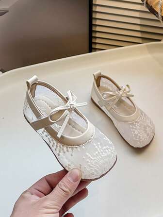 Zapatos de Hanfu de princesa con suela blanda de malla para niñas en primavera/verano