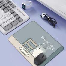 Alfombrilla para ratón de gaming, pequeña, para computadora, portátil, jugadores, con estampado de gato, 8x10 pulgadas - Gato 08 - Ver 6