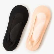 1/2/4 Pairs Women Minimalist Air Cushion Massage Boat Leg Warmers, Suitable For Flats And High Heels, Arch Support Invisible Leg Warmers With Sponge Insole