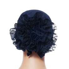Lace Spiral Turban, Versatile & Practical - Black - View 6