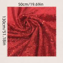 1pc High-Density Sheer Mesh Fabric With Sequin Embroidery, 100% Polyester, Nordic Style, Unbound Edge, Suitable For DIY Party Tablecloth, Table Runner, Hotel Decor, Stage Headpiece, Costume Clothing Material