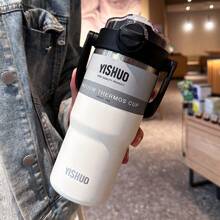 Bicchiere termico con cannuccia Iceflow da 25 once, coperchio a vite e cannuccia ribaltabile, borraccia a tenuta stagna, in acciaio inossidabile isolato, tazza da caffè e borraccia, adatta per il portabicchieri dell'auto, con base in gomma, regalo per donne e uomini, per bevande fredde, resistente al freddo per 6-12 ore o al ghiaccio per 2 giorni - Multicolore - Visualizzare 7