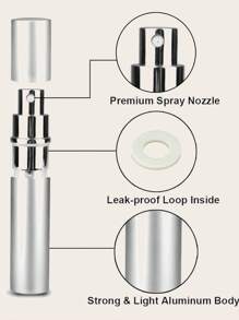 5ml 可再填充香水喷雾瓶便携式旅行可再填充瓶香水雾化器瓶迷你喷雾空化妆品容器底部填充泵式工具和配件，方便男士女士男孩和女孩使用香水，夏季度假返校旅行必备品