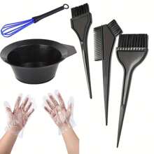 Kit de coloration capillaire 7 pièces - Ensemble de brosse et bol à teinture, gants jetables, fouets à coloration capillaire, outils de coloration capillaire DIY pour femmes et hommes (Halloween, costume, fête, festival, accessoires de cheveux pour femmes)