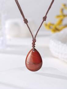 1 件天然疗愈紫水晶、粉水晶宝石手工编织吊坠饰品水晶项链能量护身符珠宝适合朋友聚会礼物 - 編織水滴 - 查看 15