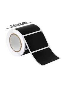 Rollo de 120 piezas/Etiquetas adhesivas de pizarra negra reutilizables y resistentes al agua para etiquetar el almacenaje en la cocina y pizarras de vuelta al colegio