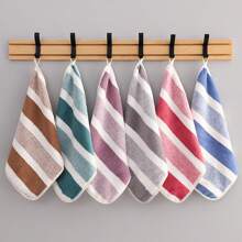 Set de 8 piezas compuesto por toallas de felpa de coral, incluye 4 toallas de mano, 2 toallas y 2 toallas de baño, un conjunto de toallas y toallas de baño suaves y absorbentes a rayas para baño, hotel, hogar, cocina, jacuzzi, piscina, spa, accesorios de baño.
