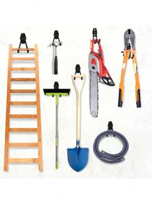 Zestaw 1 szt. wytrzymałych haków garażowych - trwałe rozwiązanie do przechowywania narzędzi elektrycznych, drabin, rowerów i innych - maksymalizuje przestrzeń na ścianie, wszechstronny zestaw organizatora