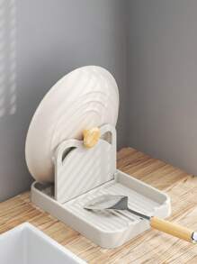 1 pièce support pliable pour couvercle de casserole, repose-cuillère, organisateur d'ustensiles, étagère de rangement pour couvercle de casserole, spatule et cuillère à soupe, accessoires de cuisine