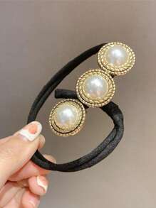 1/2个优雅仿珍珠复古风发夹,无香型,适用于自然卷曲发质,仿珍珠花朵装饰魔法发髻器,扭转发髻器,仿珍珠装饰发夹,慵懒编织马尾辫发圈,高档卷发器,适用于扎球头造型发型,秋季,旅行,美发工具,秋季,头发,旅行,女士,美发工具,物品,礼物,旅行 - 彩色 - 查看 10