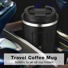 1 pieza/17oz (510ml) Vaso aislado al vacío de doble pared de acero inoxidable 304, taza de viaje portátil, regalo de negocios, vaso de aislamiento térmico para café/té, reutilizable, adecuado para todas las estaciones, vuelta al cole