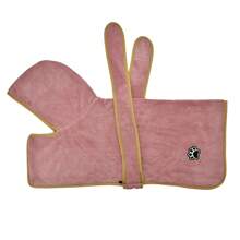 Dog Lover And Dog Mom Love Bathrobe, Cat/Dog Lover Gift And Dog/Cat Mom Love Pet Sleepwear, Absorbent Towel Robe, Hooded, Warm, Paw Print Embroidery, Tie Waist, Super Soft Fabric, Suitable For Small Medium Large Dog Lover And Dog Mom Loves