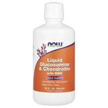 NOW Foods Liquid Glucosamine & Chondroitin With MSM, Citrus, 32 Fl Oz (946 Ml)