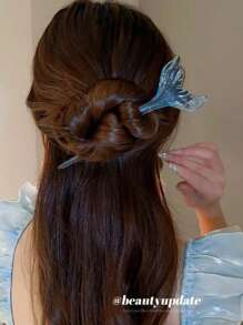 1/2pcs Fresh Vacation Style Clear Sea Blue Tail Hairpin New Simple And Versatile Hairpin Korean Ins Style Sweet Hair Accessories