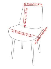 深灰色纯色防水弹力弧形椅子包椅套防污化妆椅套靠背一体式现代北欧ins椅套家用椅套 - 深灰色 - 查看 3