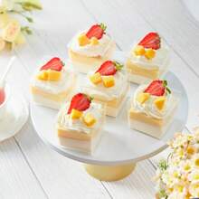 100pcs (50 Cups + 50 Lids) Mousse Cube Cups, Jelly Cups, Square Pudding 5oz/150ml Dessert Table Transparent Tic-Tac-Toe Pattern Trifle Cups, Wedding Party Dessert Table Decor Mini Cake Boxes - Transparent - View 5