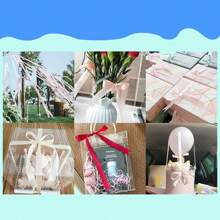 2 件/套 25 码粉色丝带，2 厘米双面缎带，适用于婚礼派对、圣诞节装饰和制作粉色蝴蝶结用于花束包装