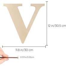 1pc Wood Wall Decoration Letters 12 Inch Blank Letters DIY Paint Family Party Wedding Decorations Gifts Birthday Graduation