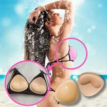 2 Stücke/Set elegante wiederverwendbare weich gepolsterte BH Körbchen, für Bikini-Oberteile und Strandmode