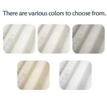 Farfallarossa 半透明金色浮雕窗帘（140*280厘米，1片）适用于卧室和客厅。透气，透入柔和光线，确保良好的通风，易于打理，为您的家增添时尚气息。 - 漂白 - 查看 7