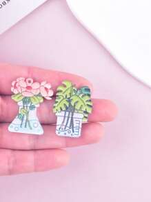 10 stuks mode potplanten acryl bedels voor vrouwen oorbel ketting DIY sieraden accessoire