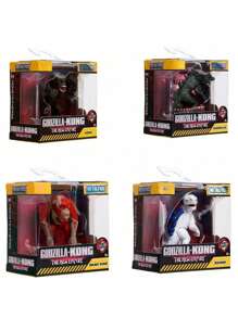 Burago Monster gegen Kong 2 Legierung Spielzeug Ornamente, König Kong Narbe König Schnee Dämon Figur, perfektes Weihnachts-/Geburtstagsgeschenk für Sammler, Schreibtisch Ornamente