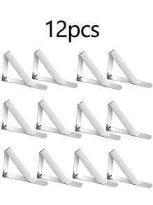 6pcs/12pcsDurableStainlessSteelTableclothClips,EssentialForHolidays,Parties,AndCelebrations