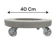 Caster For Plant Pots With Wheels Of Different Sizes And Colors In Polyethylene, A Lightweight And Resistant Material - Sand - View 6