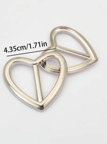 Agrafe metalice multifuncționale pentru eșarfe în formă de inimă 3 buc - Accesoriu elegant de modă pentru eșarfe, tricouri și curele, potrivite pentru orice ocazie