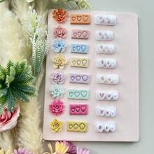 Creative 3D Flower Petal Ornament Earring Pendant Making Soft Clay Mold Clay Knives Polymer Clay Earring Making DIY Mold Tools Polymer Clay Knives Polymer Clay Cutter