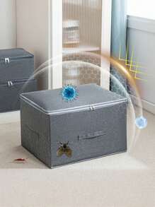 1PC Storage Box Large Clothes Household Foldable Fabric Storage Basket Dormitory Wardrobe Clothing Pants Storage Box - Grey - View 4