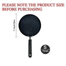 ABKOK 1Pc/3Pcs Nonstick Crepe Pan Set - 18cm/20cm/22cm Breakfast Pans, Universal Stove Compatible & Quick Cooking Design For Versatile Recipes - Black - View 3