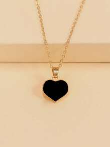 1pc Women's Elegant Minimalist Heart Pendant Necklace, Suitable For Daily Wear, A Great Birthday, Anniversary Gift For Girlfriend, Wife