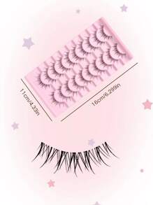 10 paar manga-stijl natuurlijke krul transparante tak nepwimpers, 0,6-1,2 cm gemengd lengteontwerp, lichtgewicht criss-cross pluizige Thaise make-up wimpers, schattige meisjesstijl, geschikt voor dagelijks gebruik, date night, feest, reismake-up, beginnersvriendelijk, geweldig cadeau voor Pasen, Moederdag, Thanksgiving, Kerstmis