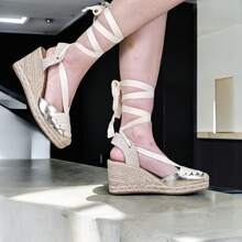 Emillie Shoes, Women's Jute Platform Sandals With Ropes, Elegant And Comfortable Wedges. ✅ Delivery Within 24/72 Hours To Spain (Mainland). - 金色 - 查看 6